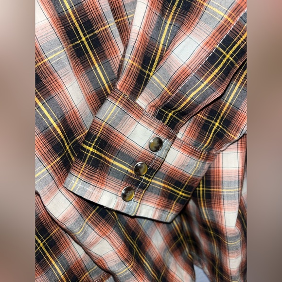 Pendleton Frontier Shirt Long Sleeve‎ Pearl Snap Western Blue Brown Plaid Sz XXL - Picture 3 of 4